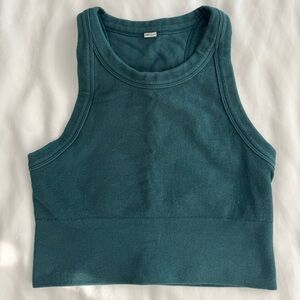 Alo yoga seamless delight high neck bra in teal